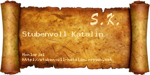 Stubenvoll Katalin névjegykártya
